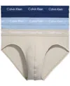 Calvin Klein Cotton Stretch Moisture Wicking Hip Briefs, Pack Of 3 In Black,zinc,deep Mauve