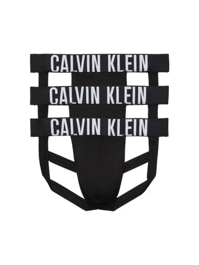Calvin Klein 3-pack Performance Microfiber Jockstraps In Black