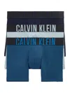 Calvin Klein Men's 3-pack Logo Stretch Boxer Brief Set In Shoreline Poseiden Arona
