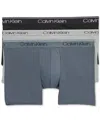Calvin Klein Men's 3-pack Microfiber Stretch Low-rise Trunk Underwear In Black Multi