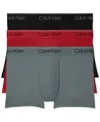 Calvin Klein Micro Stretch Trunk 3-pack In Black,convoy,red