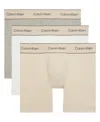 Calvin Klein Men's 3-pack Stretch Cotton Boxer Briefs In Neutral