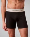 Calvin Klein Men's 3-pack Stretch Cotton Boxer Briefs In Black