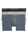 Calvin Klein Men's 3-piece Micro Stretch Low-rise Trunks Set In Black Turbulence Grey