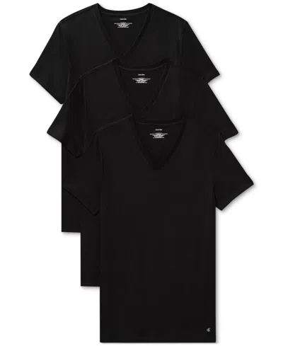 CALVIN KLEIN MEN'S 3-PACK COTTON CLASSICS V-NECK T-SHIRTS
