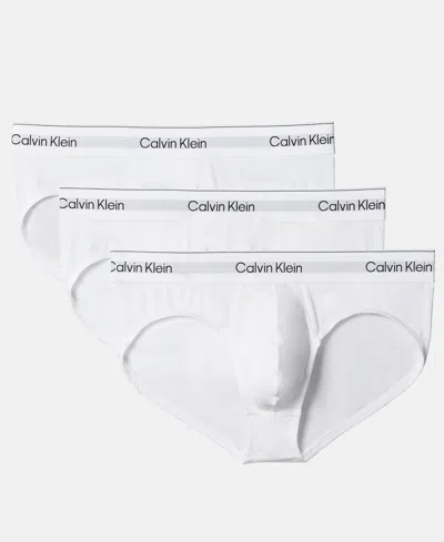 Calvin Klein Men's 3-pk. Icon Stretch Hip Briefs In White