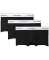 Calvin Klein Men's Icon Cotton Stretch 3-pack Low Rise Trunk In Black