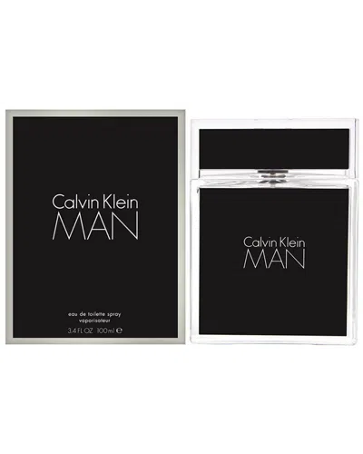 Calvin Klein Men's 3.4oz Ck Man Eau De Toilette In Black