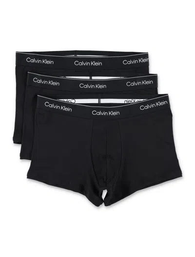 Calvin Klein Men's 3-pack Cotton Stretch Boxer Briefs In Nero