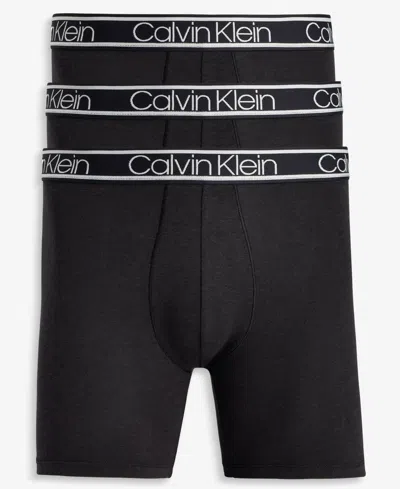 Calvin Klein Men's 3pk. Comfort Logo Boxer Briefs In Black