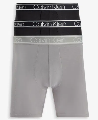 Calvin Klein Men's 3pk. Comfort Logo Boxer Briefs In Black,grey