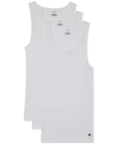 CALVIN KLEIN MEN'S 3-PACK COTTON CLASSICS TANK TOPS