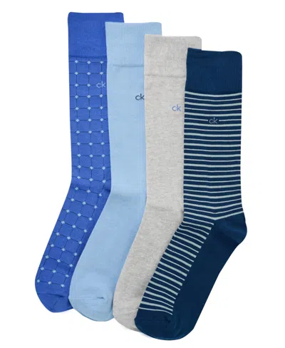 Calvin Klein Men's 4-pack Assorted Crew Socks Set In Multi