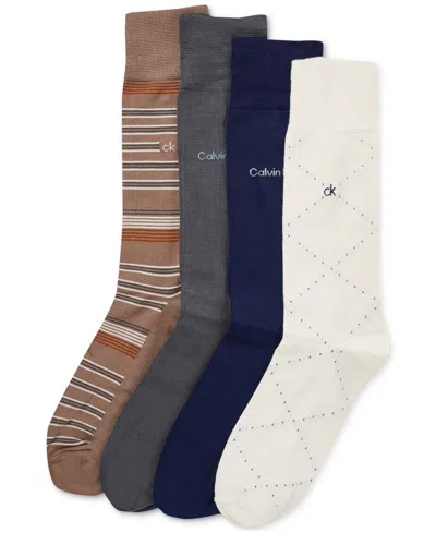 Calvin Klein 4-pack Dress Socks In Multi
