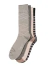 Calvin Klein Men's Multi-pattern Assorted Dress Crew Socks, 4-pack In Multi