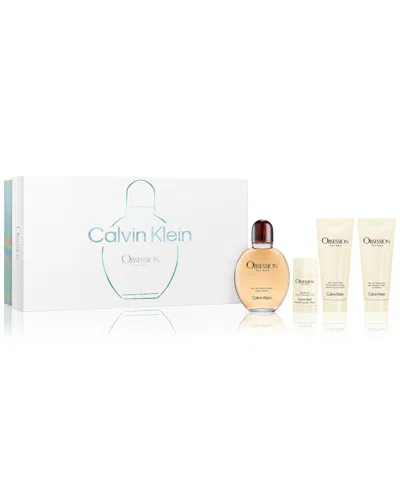 Calvin Klein Men's 4-pc. Obsession Eau De Toilette Gift Set In White