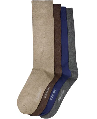 Calvin Klein Men's 4-pk. Crew Dress Socks In Multi