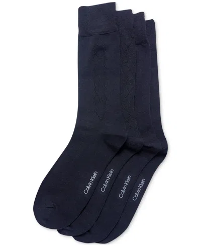 Calvin Klein Men's 4-pk. Crew Dress Socks In Gray