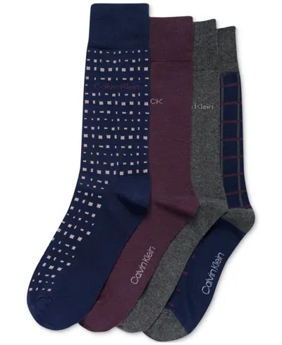 Calvin Klein Men's 4pk. Combed Crew Socks In Oxford