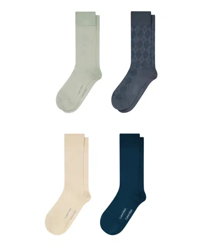 Calvin Klein Men's 4-pk. Crew Dress Socks In Multi