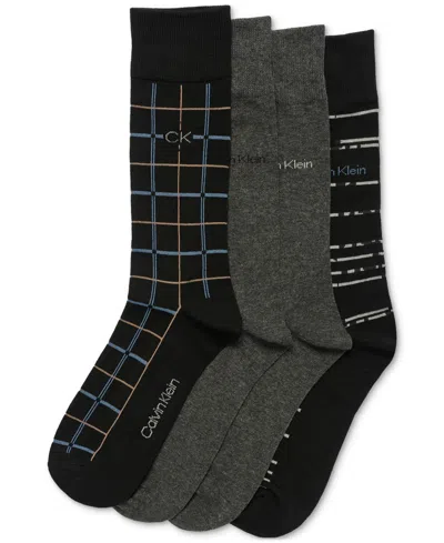 Calvin Klein Men's 4pk. Logo Dress Socks In Black Asst