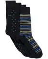 Calvin Klein Combed Cotton Blend Dress Crew Socks, Pack Of 4
