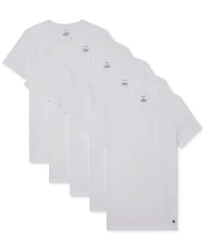 Calvin Klein Men's 5-pack Cotton Classics Crewneck T-shirts In White