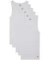Calvin Klein Men's 5-pack Cotton Classics Tanks In White