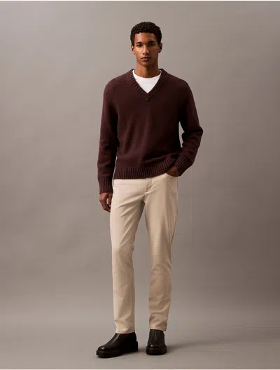 Calvin Klein Men's Slim Move 5-pocket Pant In Plaza Taupe