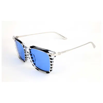 Calvin Klein Men's 54mm Crystal/stripes Sunglasses In Blue