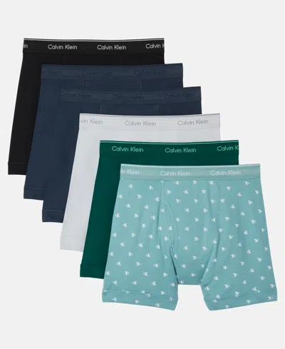 Calvin Klein Men's 6-pack Classic Cotton Boxer Bries In Multi