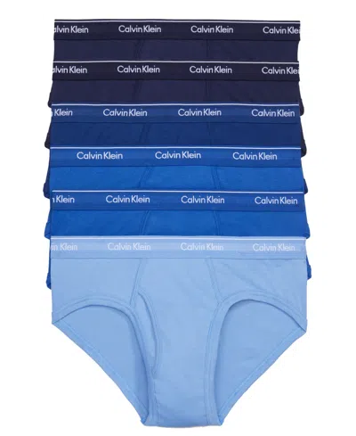 Calvin Klein Men's 6-pack Cotton Briefs Underwear In Blue