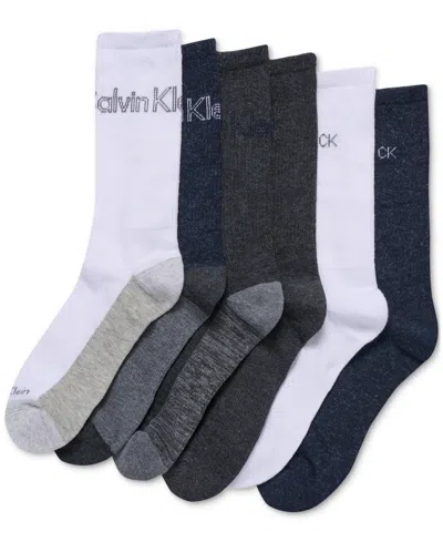 Calvin Klein Men's 6pk. Logo Crew Socks In Navy
