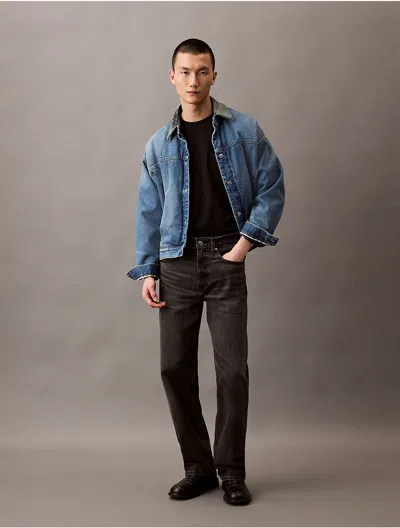 Calvin Klein Men's 90s Straight Jeans In Black Fog