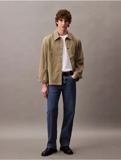 Calvin Klein Men's 90s Straight Jeans In Mid Blue Stone
