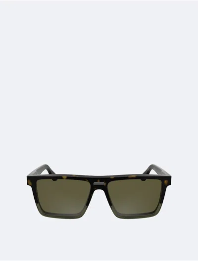 Calvin Klein Men's Acetate Modified Square Sunglasses In Black