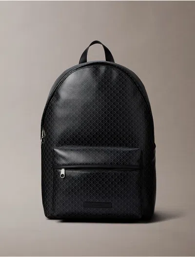 Calvin Klein Men's Allover Emblem Logo Backpack In Black