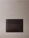 Calvin Klein Men's Allover Emblem Logo Card Case In Brown