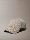 Calvin Klein Men's Allover Monogram Logo Baseball Cap In Neutral