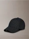 Calvin Klein Men's Allover Monogram Logo Baseball Cap In Gray
