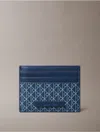 Calvin Klein Men's Allover Monogram Logo Card Case In Blue