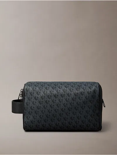 Calvin Klein Men's Allover Monogram Logo Dopp Kit