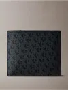 Calvin Klein Men's Allover Monogram Logo Matte Bifold Wallet