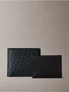 Calvin Klein Men's Allover Monogram Logo Matte Bifold Wallet + Card Case