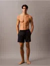 Calvin Klein Men's Allover Monogram Logo Swim Shorts In Black
