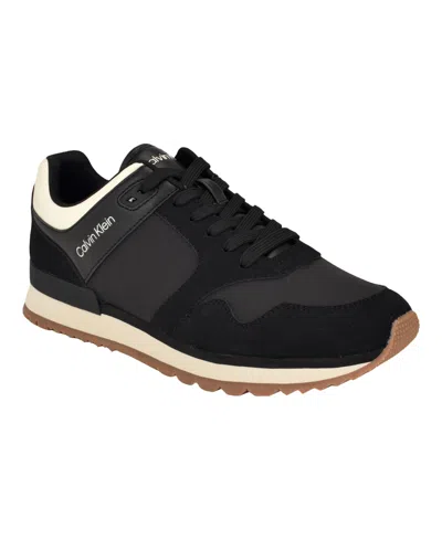 Calvin Klein Men's Antoy Casual Lace-up Sneakers In Black