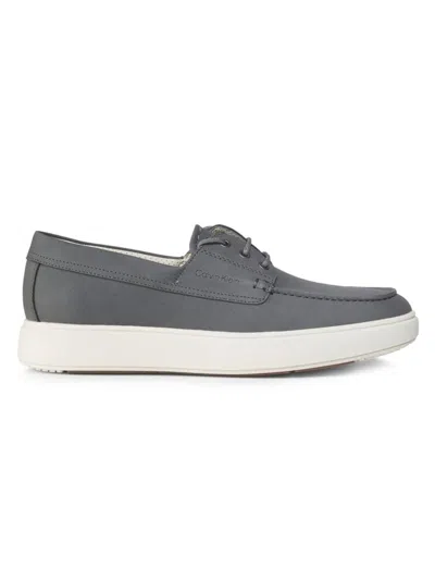 Calvin Klein Men's Apron Toe Boat Shoes In Gray