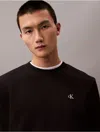 Calvin Klein Men's Archive Logo Fleece Crewneck Sweatshirt In Black Beauty