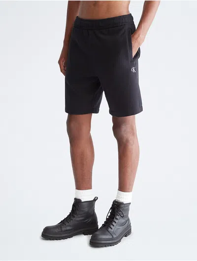 Calvin Klein Men's Archive Logo Fleece Shorts In Black Beauty