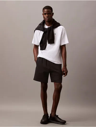 Calvin Klein Men's Archive Logo Fleece Shorts In Black Beauty